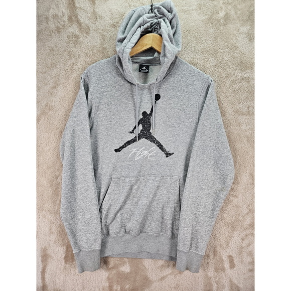 Nike Other - Nike Jordan Hoodie Flight Jumpman Men's Size S Fleece Heather Gray Sweatshirt